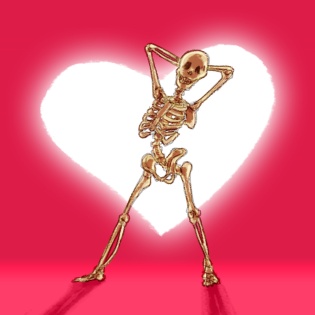 Lovely skeleton posing sexy