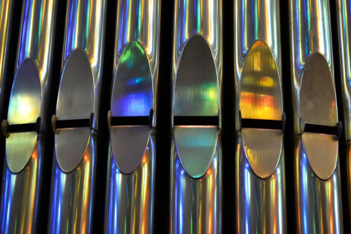 Rainbow organ at Sagrada Familia