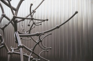 Houston metal sculpture at museum